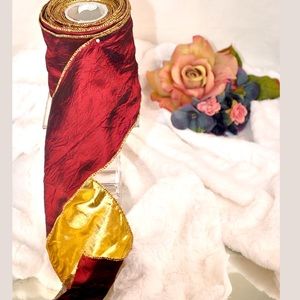 Metallic dupoini burgundy with gold backing